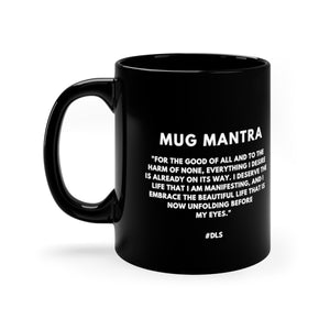 11:11 Mantra Mug - "Everything I Desire..." (BLACK)